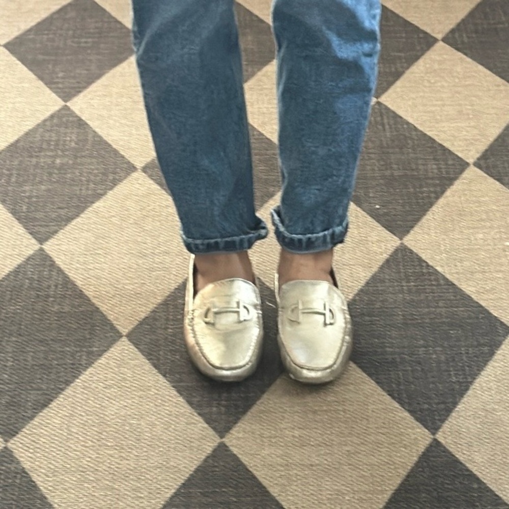 - Cole Haan metallic drivers/loafers - worn once